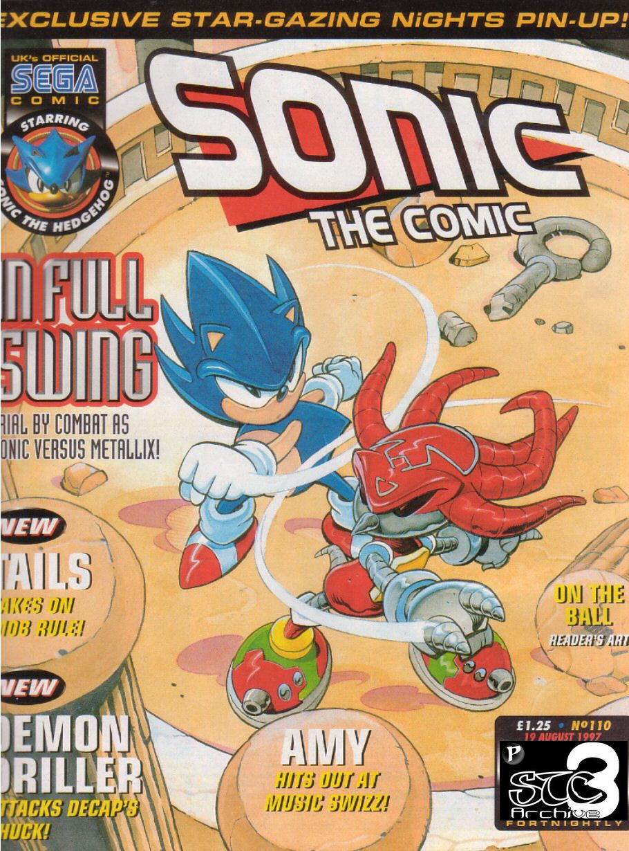 Sonic - The Comic Issue No. 110 Cover Page